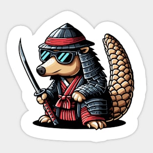 Warrior Pangolin Ninja Sticker